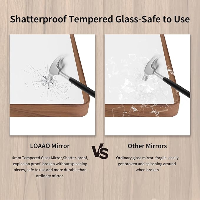 LOAAO 48X32 Inch Bathroom Mirror