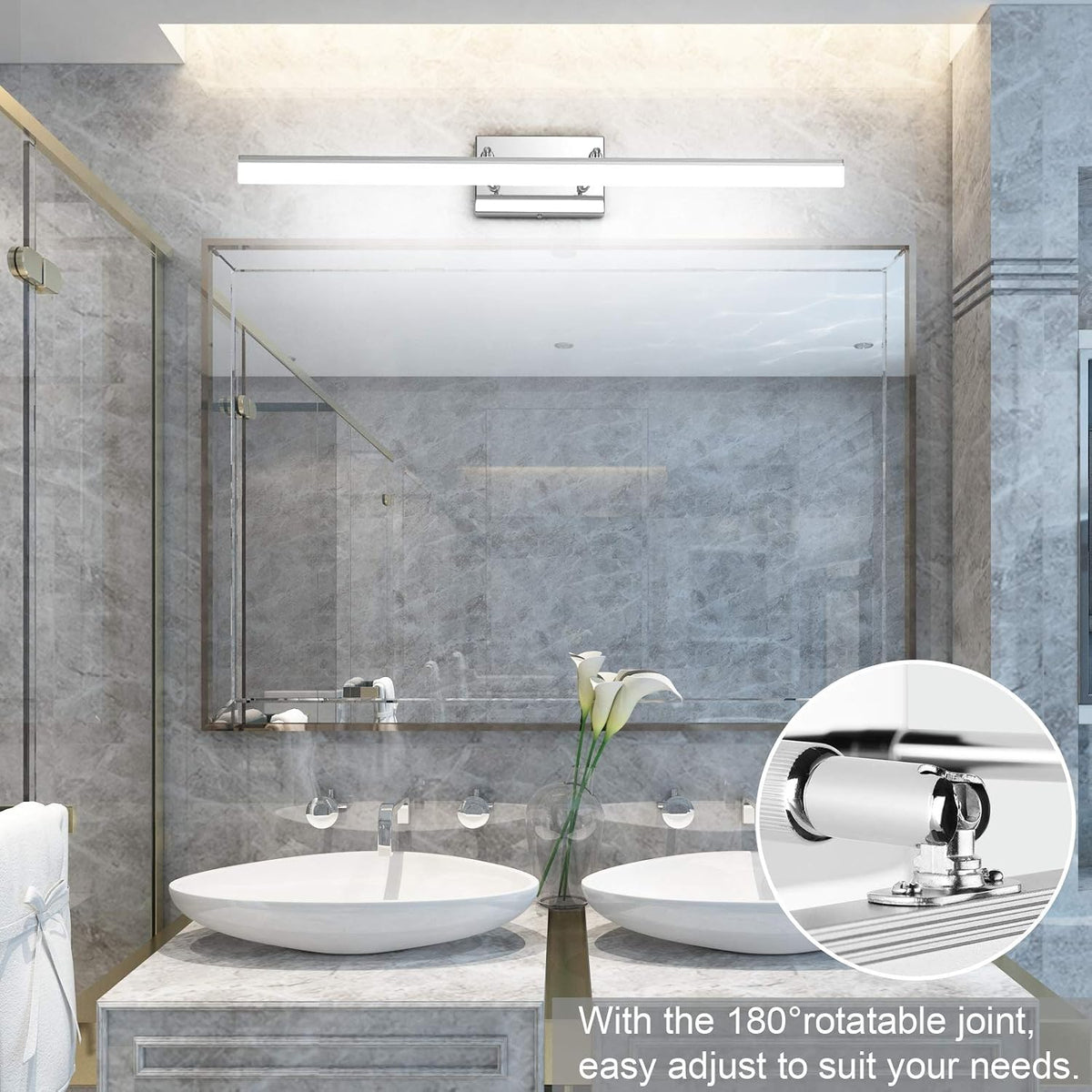 Aipsun 31.5 inch LED Vanity Lights Adjustable Bathroom Light Fixtures Bathroo...