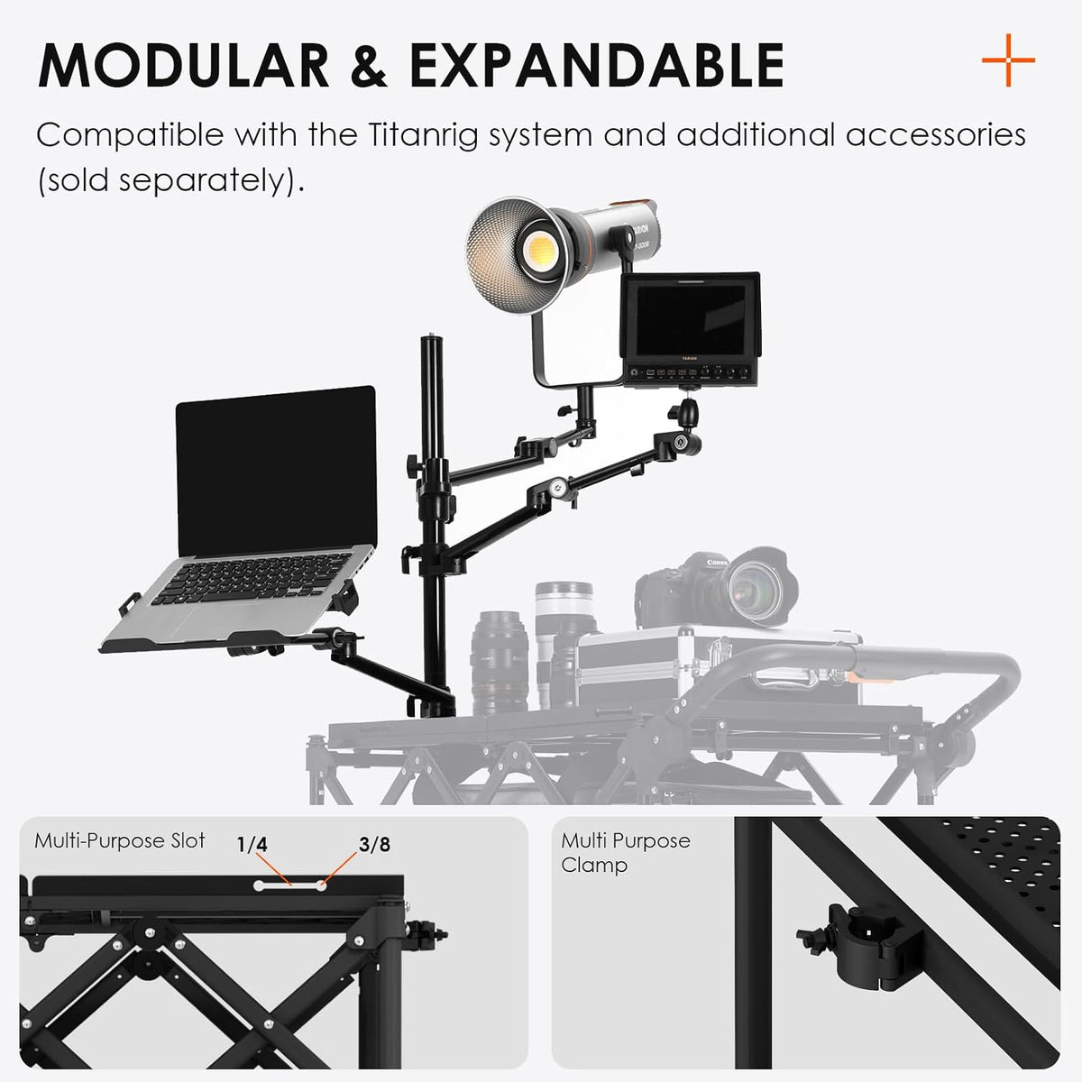 TARION Video Production Camera Cart Mobile Workstation Titanrig Cart Basic