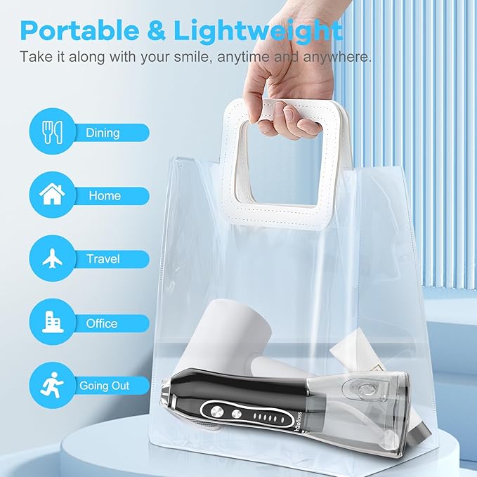 H2ofloss Water Dental Flosser Teeth Pick -Portable Oral Irrigator