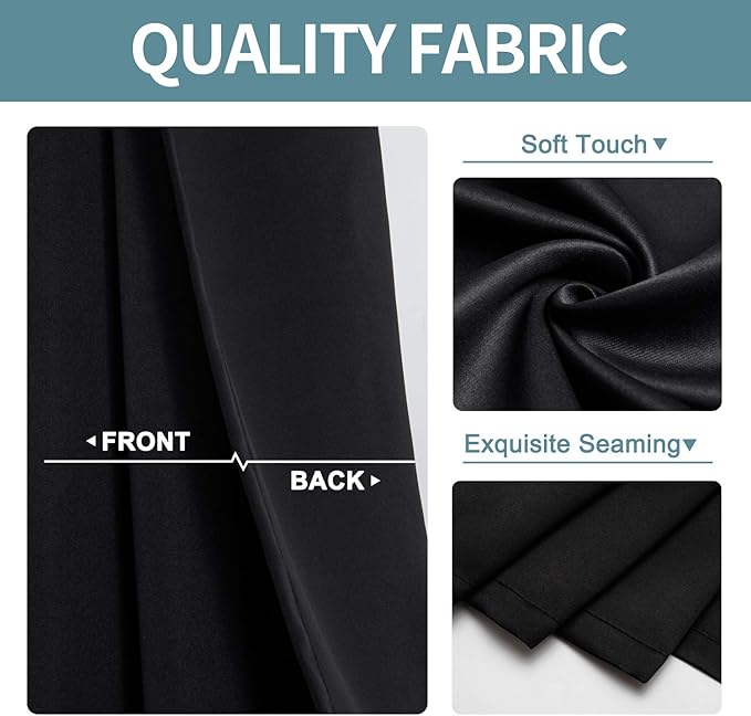 ChrisDowa Blackout Curtains 120 Inches Long