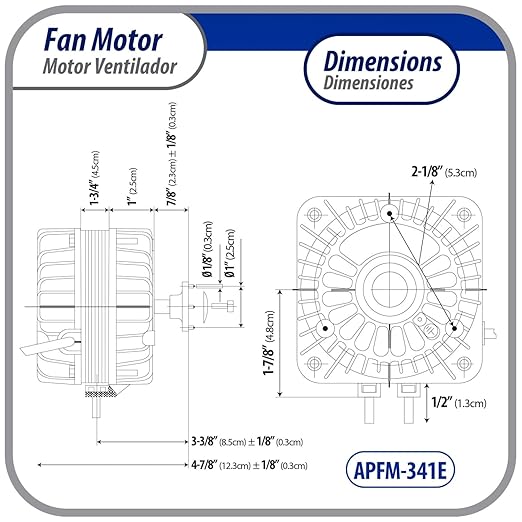 Appli Parts APFM-341E 34W refrigeration condenser and evaporator motor 115V