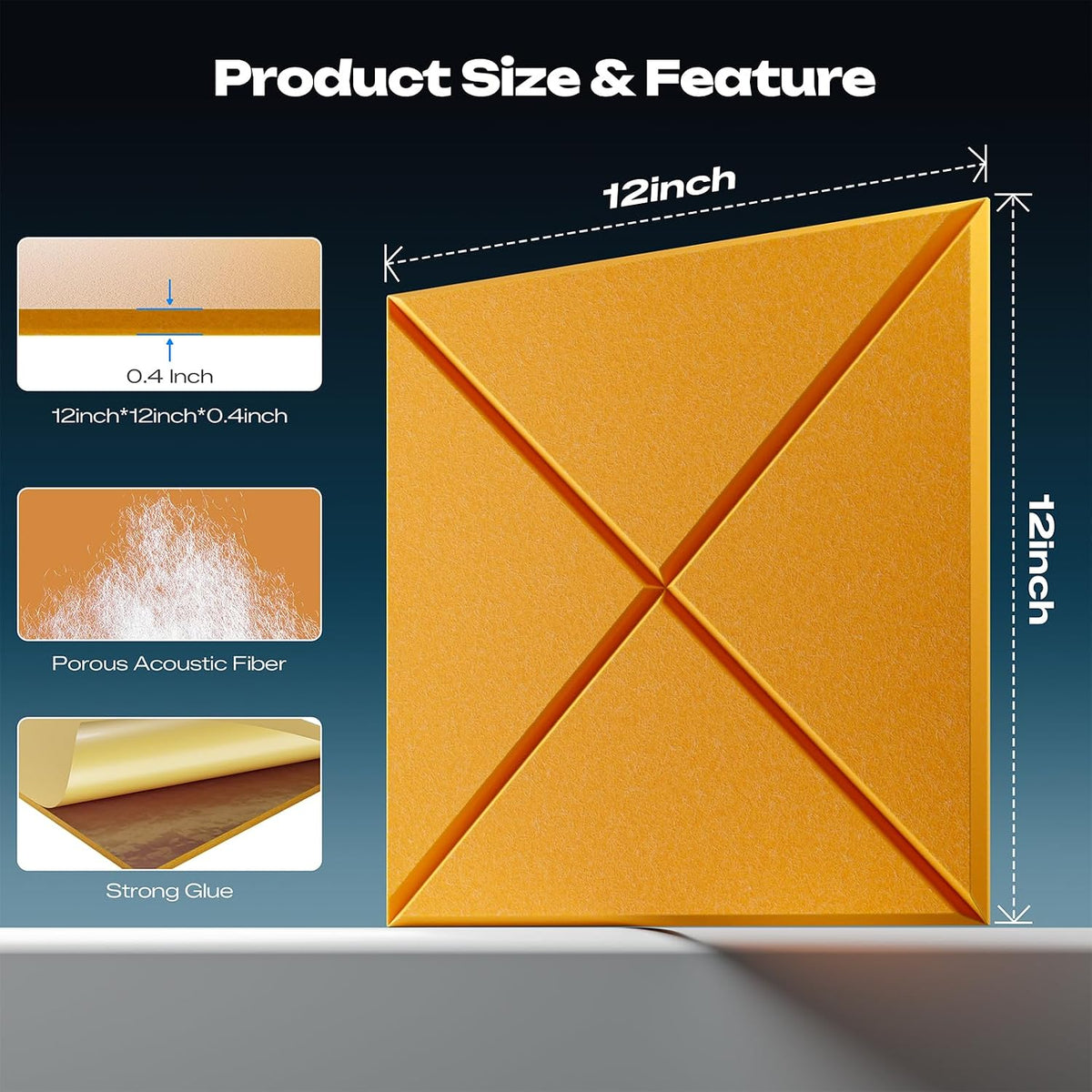Sonicism 12 Pack X-Lined Acoustic Panels