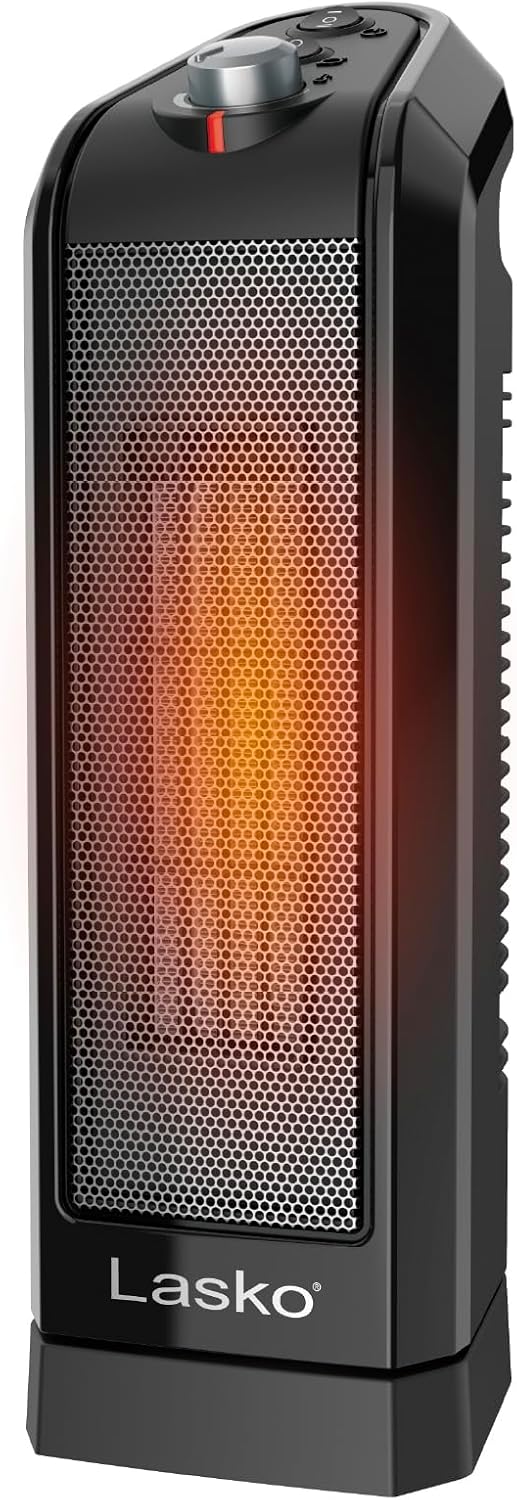 Lasko 16" Ceramic Space Heater with Console - Black - CT16450