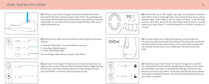 Ordo Water Flossers for Teeth, Cordless IPX7 Waterproof Oral Irrigator