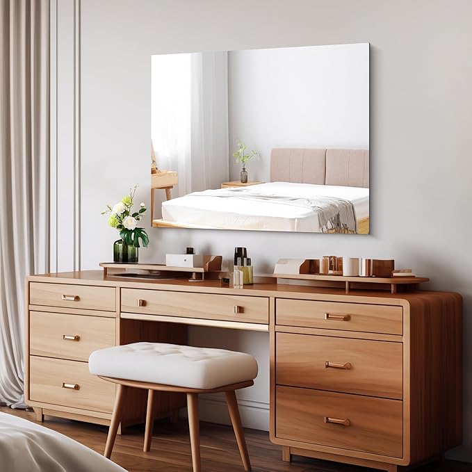 CILIBER Frameless Mirror, 30x36 inch Rectangle Bathroom Mirror