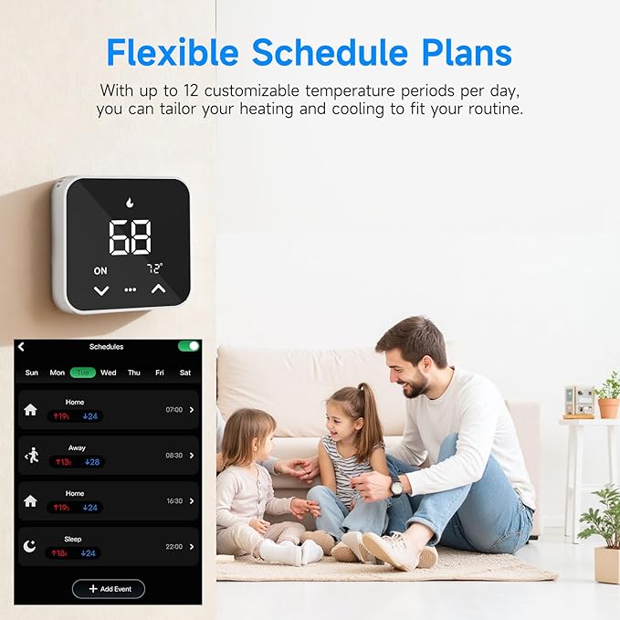 Smart Thermostat for House, WiFi Thermostat Compatible