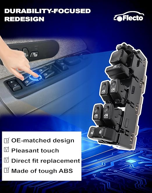 Flecto Master Power Window Switch Driver Side 15883323