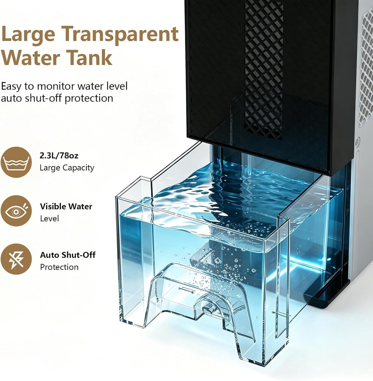 78 OZ Dehumidifier,Small Dehumidifier for Bedroom 300 Sq.Ft