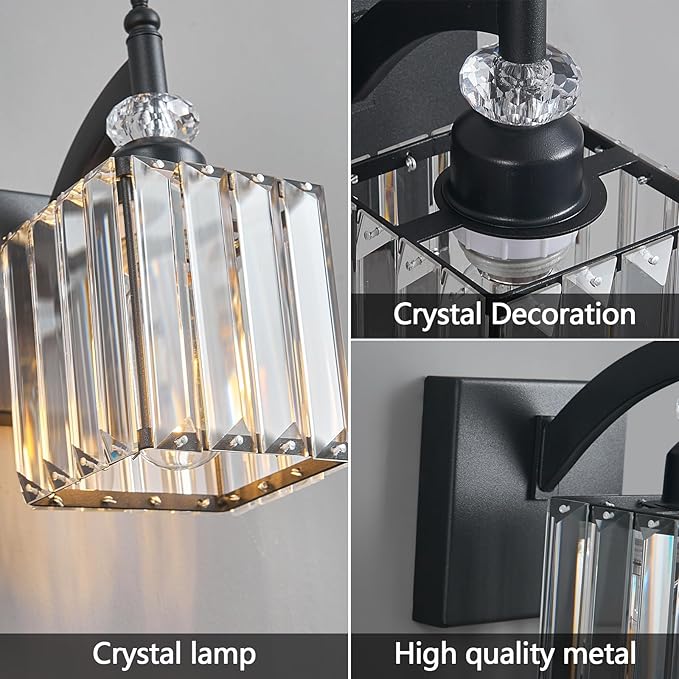 BBLLWJ Modern Wall Sconces Set of Two Black Wall Sconces Indoor Wall Lamp