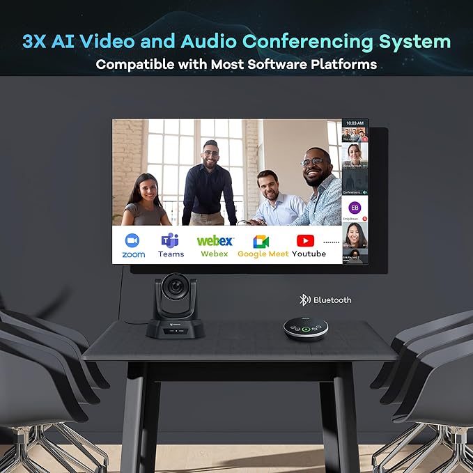 TONGVEO AI Auto-Tracking PTZ Conference Camera System