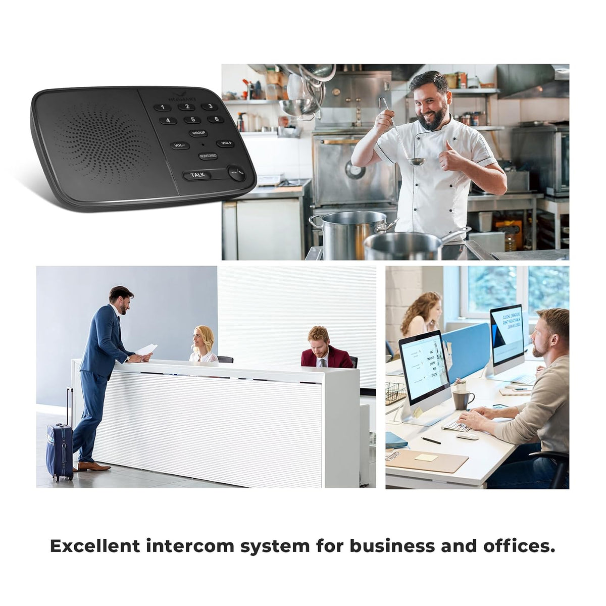 Hosmart UltraSpeak Pro Intercoms Wireless for Home, Two-Way Real-time Interco...