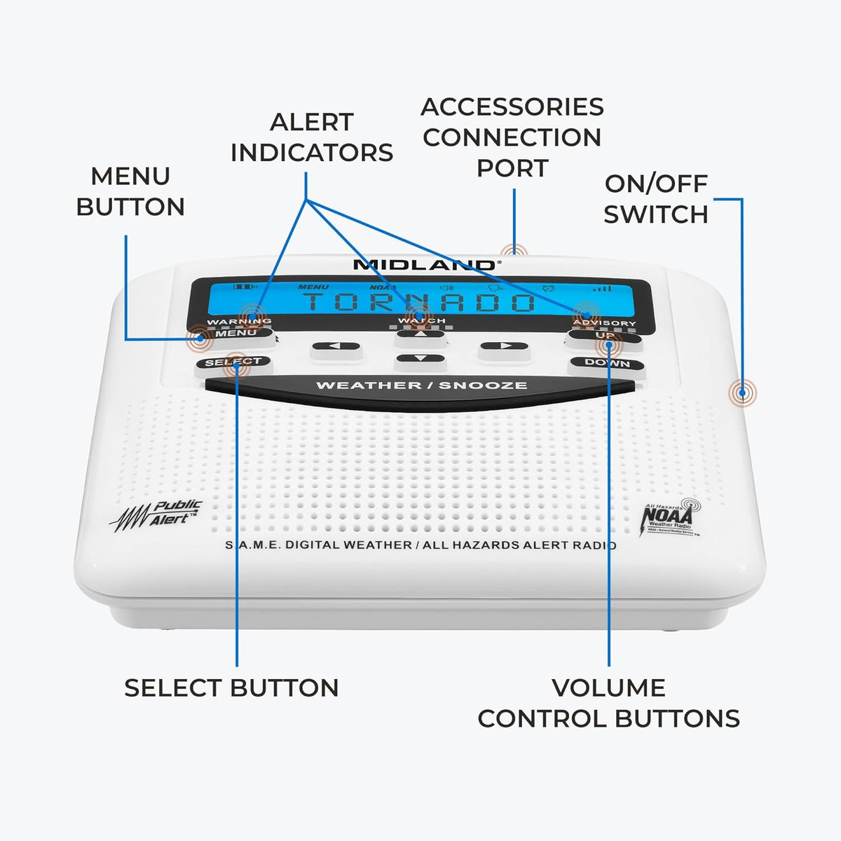 Midland - WR120B - NOAA Emergency Weather Alert Radio