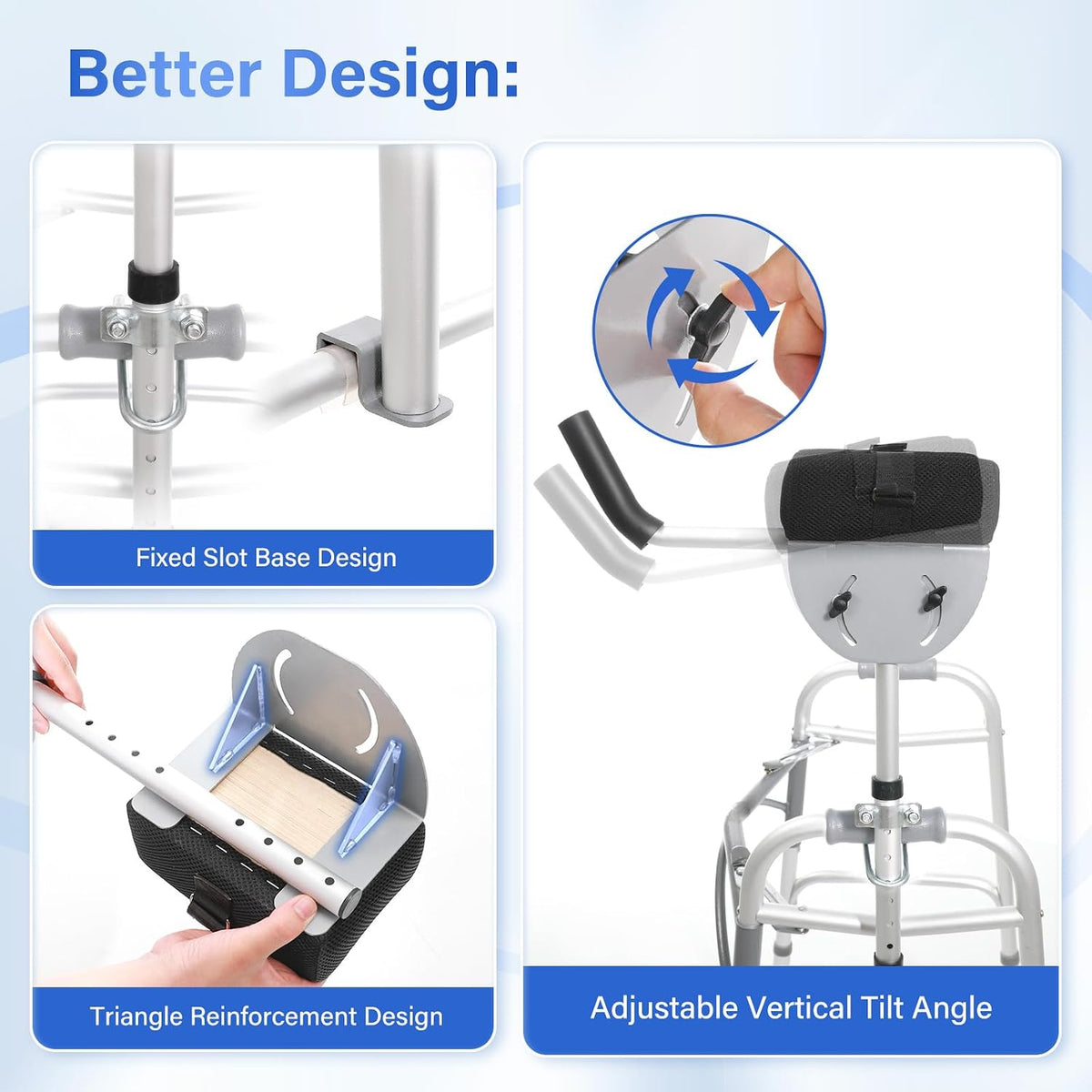 1 pcs Walker Platform Attachment with Adjustable Padded Cuff - Walker Platfor...