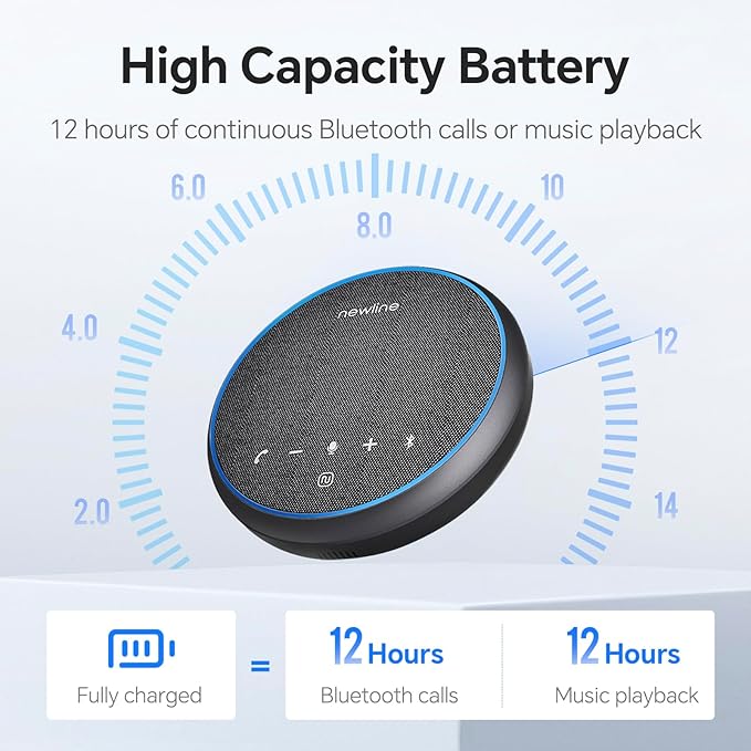 N newline Conference Speaker and Microphone, 2 Mics 360° Voice Pickup, AI Noise