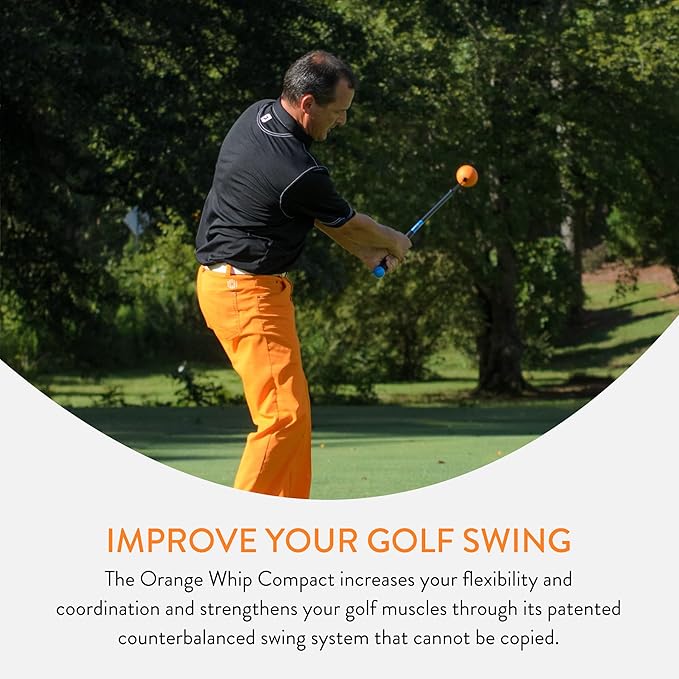 Orange Whip Golf Swing Trainer Aid Patented & Made in USA