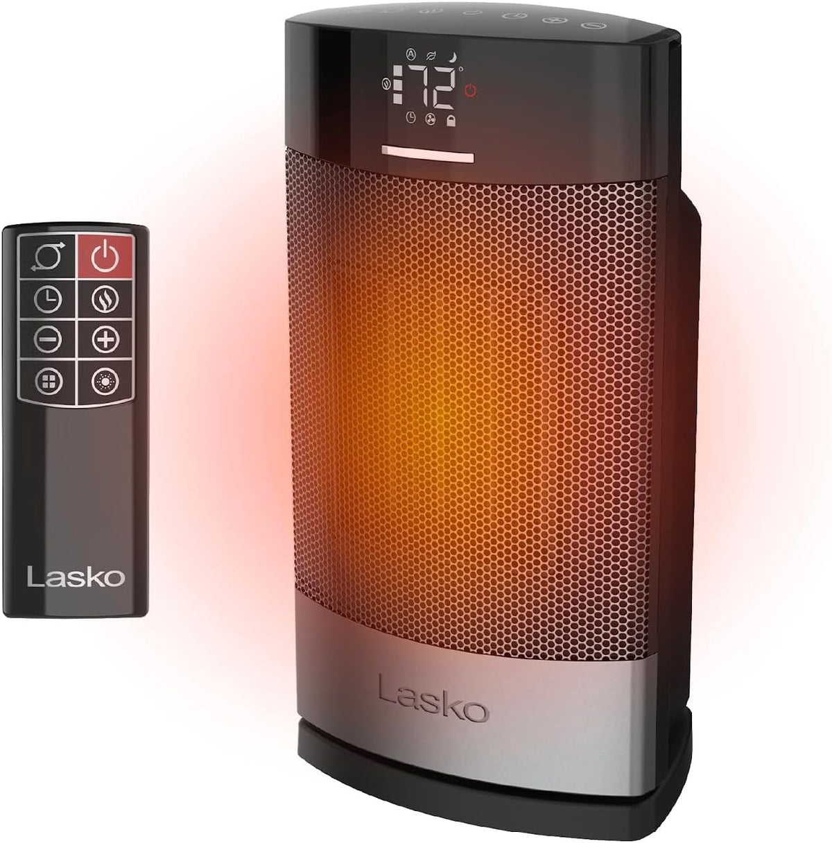 Lasko 12" Ellipse Ceramic Tabletop Space Heater - Remote - Black - CD12950