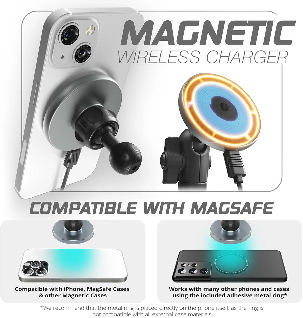 Tackform Link Vent Mount Magnetic Wireless Charging Phone Holder - Compatible...