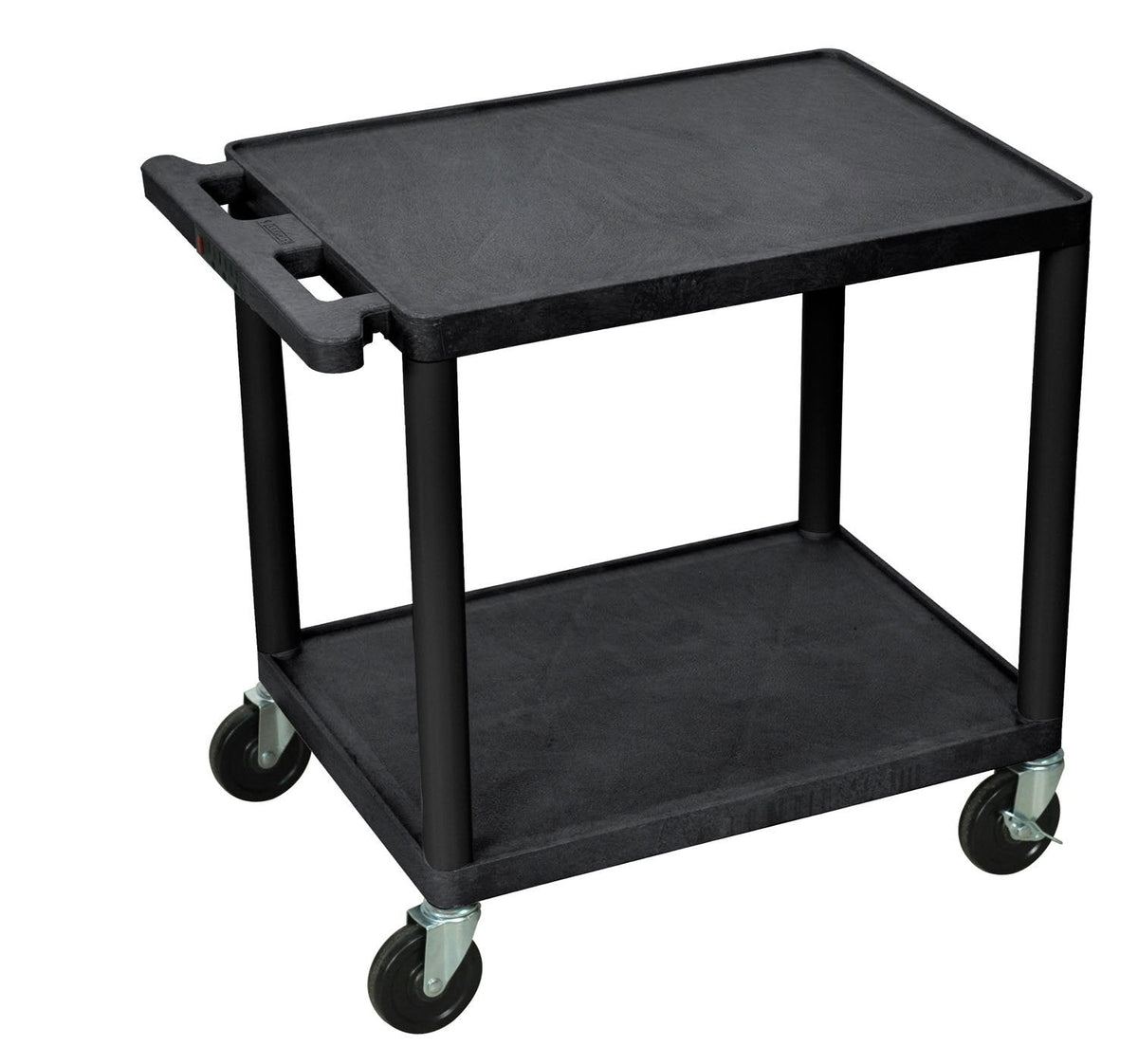 Luxor 26" H Black 2 Shelf A/V Multipurpose Utility Cart