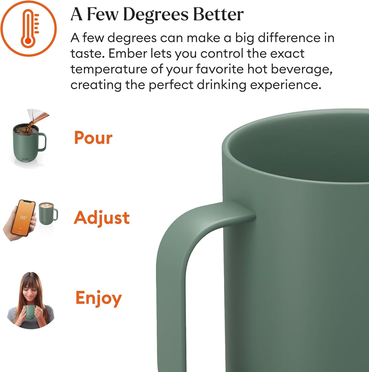 Ember Temperature Control 14oz Smart Mug 2, App-Controlled and Rechargeable H...