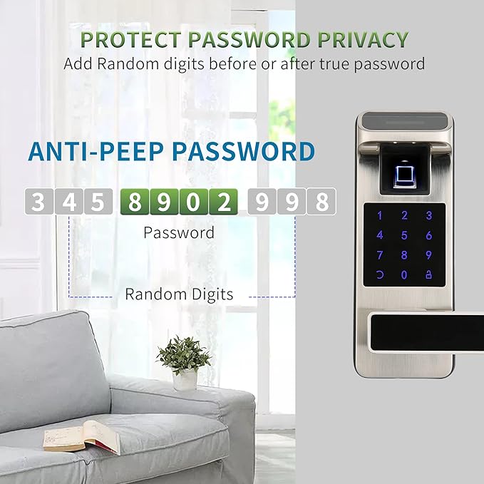 Harfo Smart Door Lock, Heavy Duty 5 in 1 Keyless Entry Door Lock, Full App
