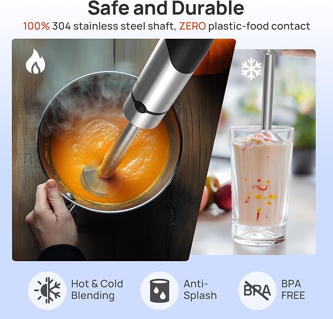Consciot 7-in-1 Immersion Blender Handheld Max 1100W, Stick Emulsifier