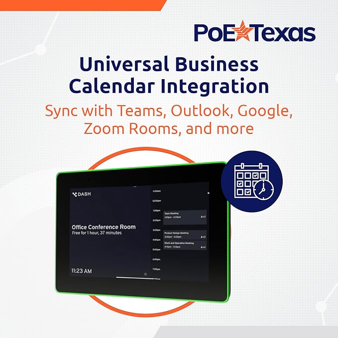 PoE Texas 8" Conference Room Scheduler