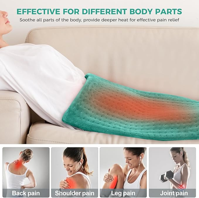 NOWWISH Heating Pad for Back Pain Relief & Period Cramps, 33x17 Inches El...