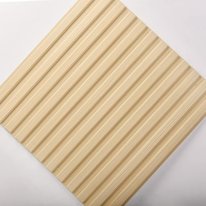Art3d Slat Wall Panel, 3D Fluted Textured Panel 12-Tile 19.7 x 19.7in. (12-Pack)
