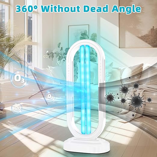 UV Light Sanitizer, 4-Speed Timing and Remote Control UVC Home Disinfection