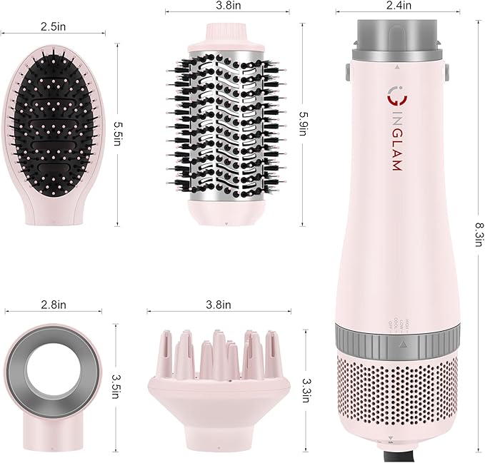 IG INGLAM 4 in 1 Blowout Hair Dryer Brush Set