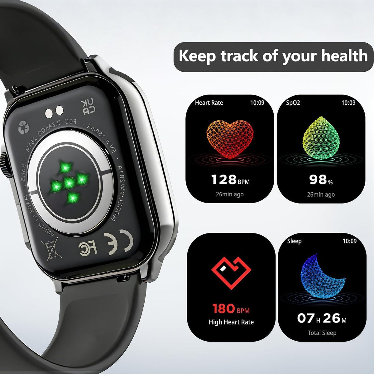 Smart Watch for Men,Bluetooth Answer/Make Calls, 2.01" AMOLED Curved Screen