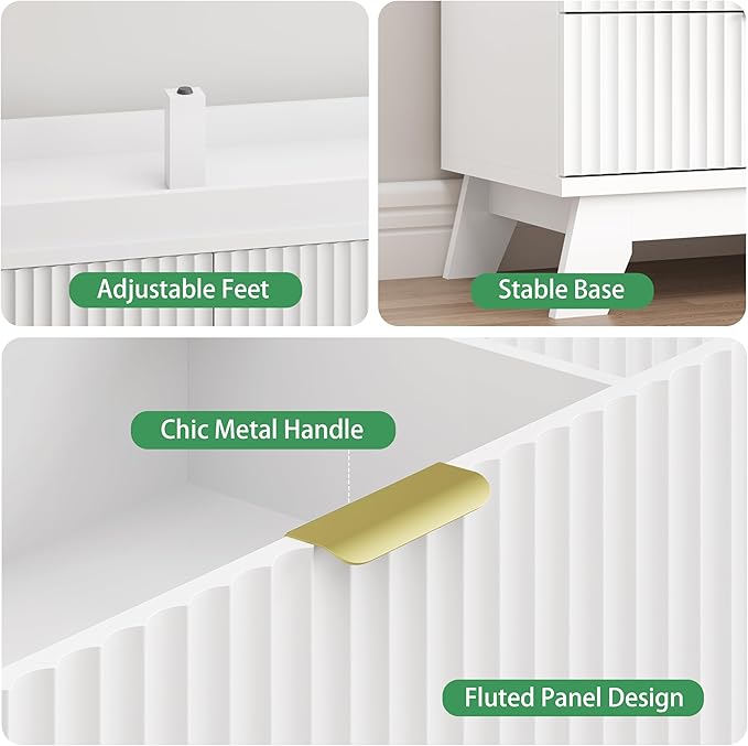 Xixini Fluted Dresser for Bedroom