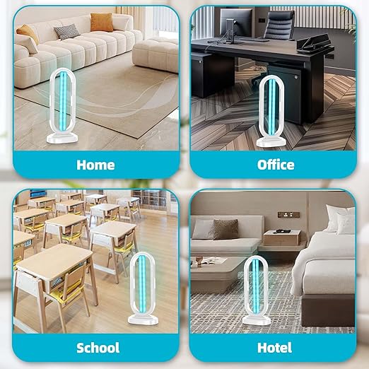 UV Light Sanitizer, 4-Speed Timing and Remote Control UVC Home Disinfection