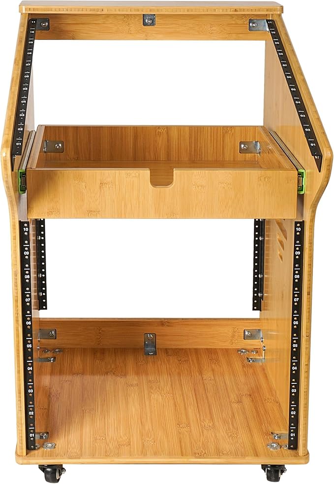 Sound Town DIY Solid Carbonized Bamboo Studio Rack