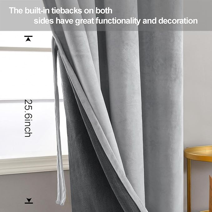 JIUZHEN Velvet Curtains for Living Room