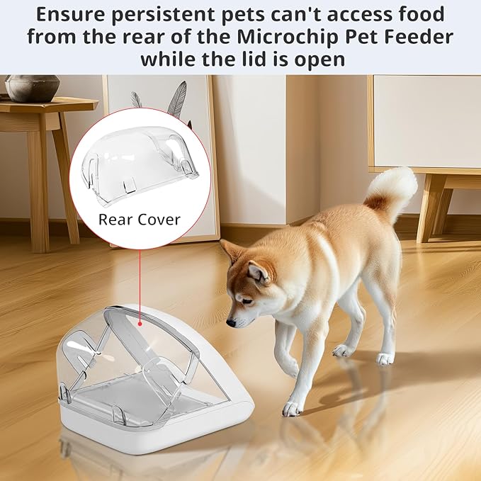Rear Cover for Automatic Microchip Cat Pet Feeder (2 Pack)