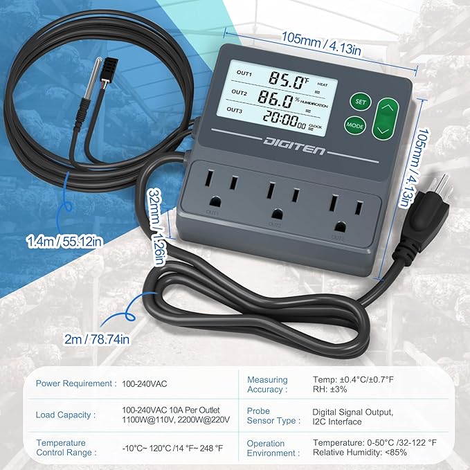DIGITEN Temperature and Humidity Controller
