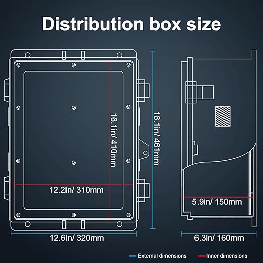 Namunanee Outdoor Electrical Junction Box, ABS Water Resistant Enclosure