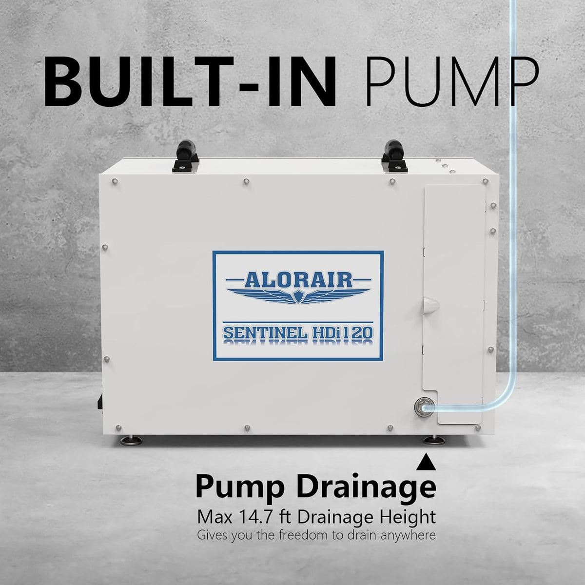 ALORAIR 235 Pints Crawlspace Dehumidifier with Pump, Sentinel HDi120
