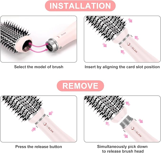 IG INGLAM 4 in 1 Blowout Hair Dryer Brush Set