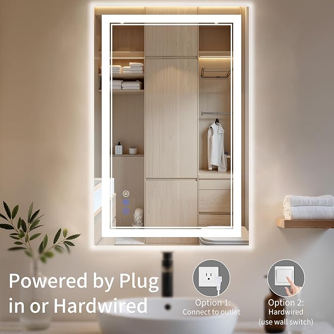 30"x38" LED Bathroom Mirror