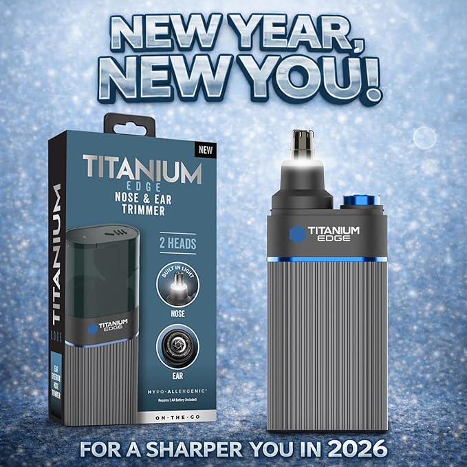 Microtouch Titanium Edge Ear & Nose Trimmer – Dual Rotary Blade Heads