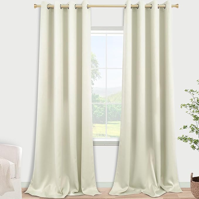 KOUFALL Floor to Ceiling Curtains 108 Inch Long 2 Panels Set