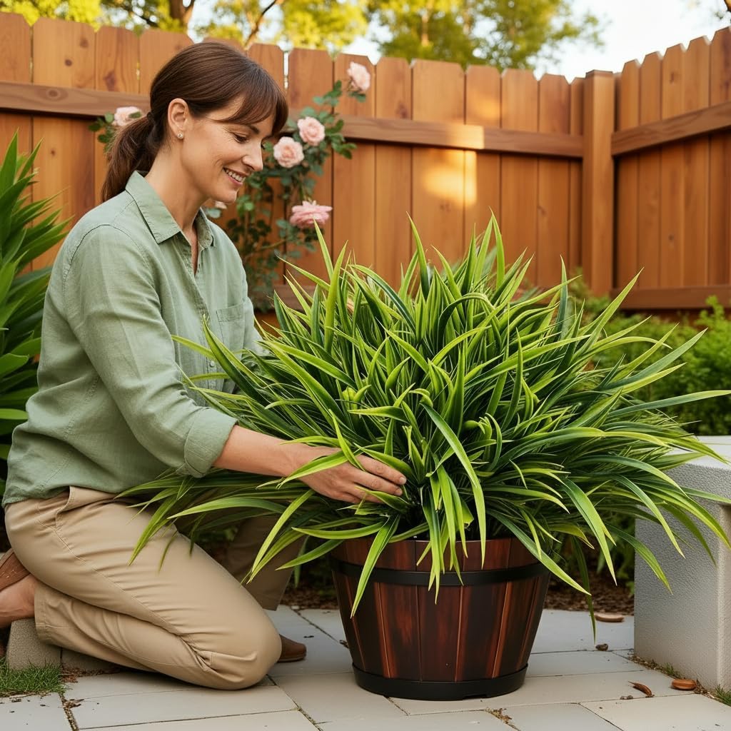 24 Bundles UV Resistant Artificial Grass Shrubs for Outdoor Landscaping