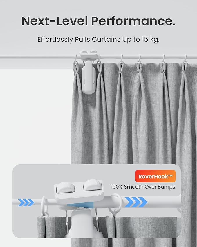 SwitchBot 2025 Automatic Curtain Opener 3 Rod-Bluetooth Remote Control (2 Packs)