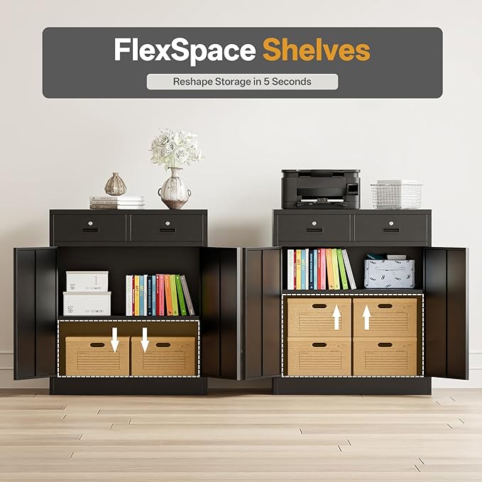 Metal Storage Cabinet, 36 Inch Tall Metal Garage Cabinet