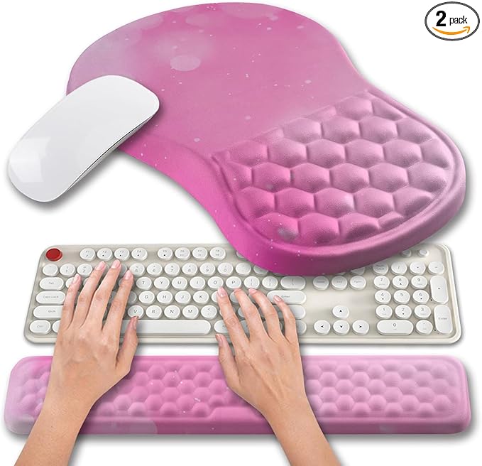 Hokafenle 2 in 1 Ergonomic Mouse Pad Wrist Support & Wrist Rest
