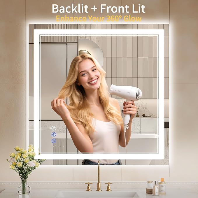 36"x36" LED Bathroom Mirror