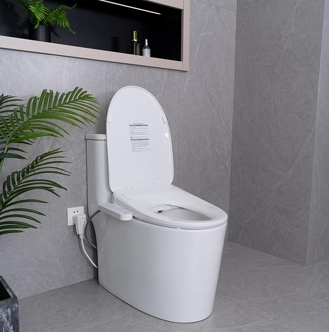 Aquatiz Elongated Smart Toilet Seat, Electronic Heated Toilet Seat,